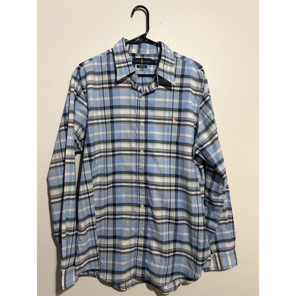 Polo Ralph Lauren Classic Fit Performance Plaid Button Down Shirt Mens XL